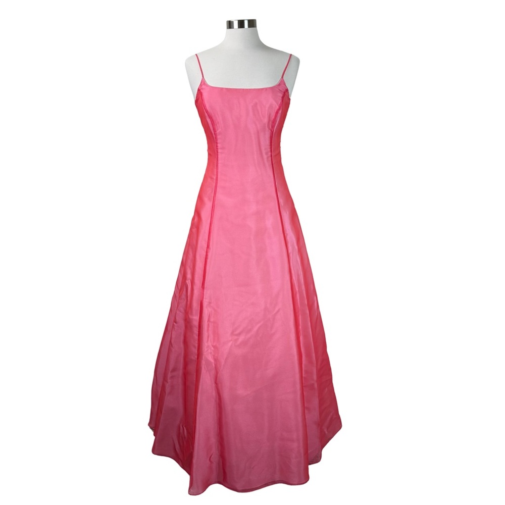 ABS by Allan Schwartz Iridescent Pink Evening Ball Gown Size 10 NWT Vintage Y2K - Picture 4 of 14